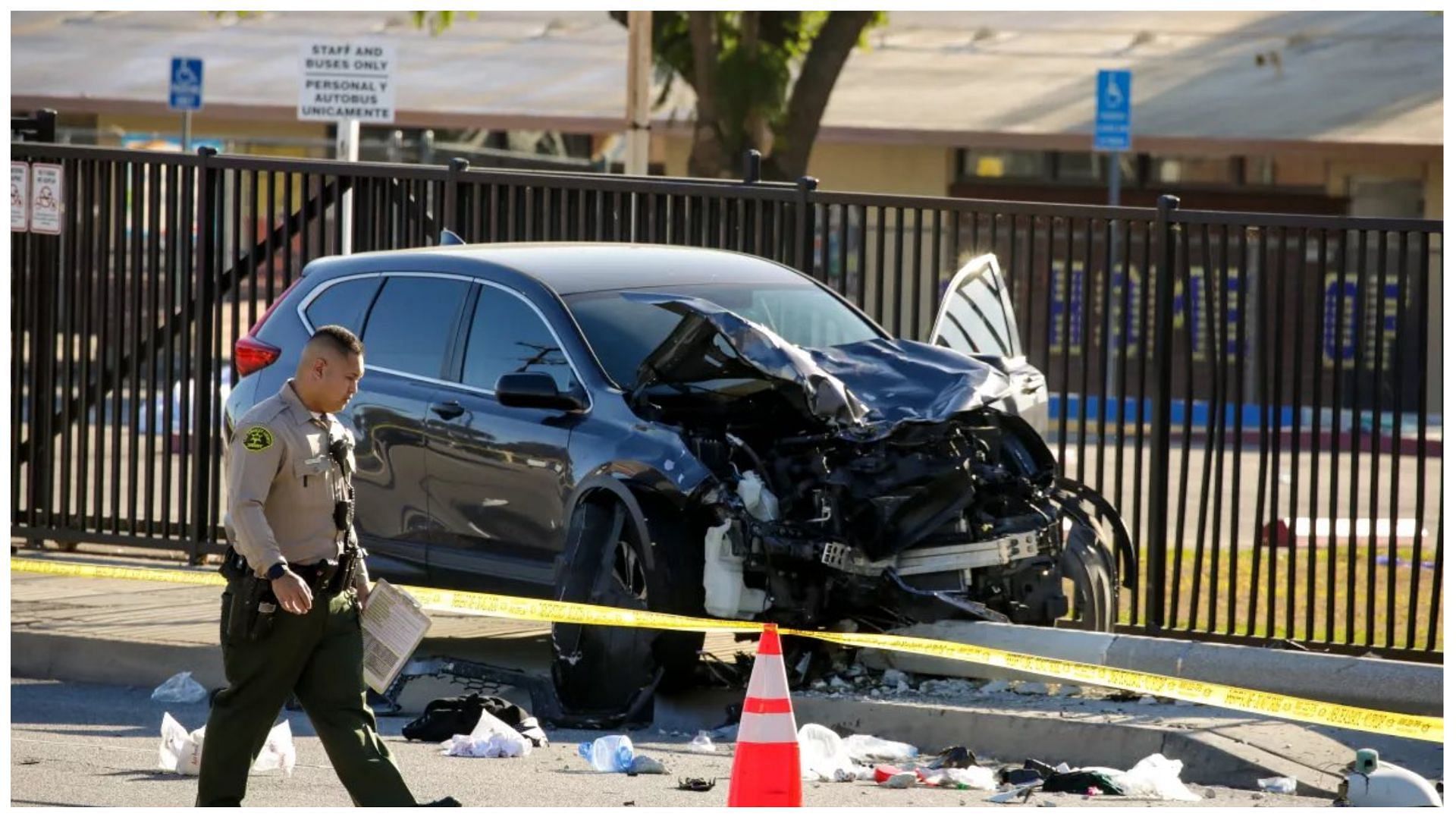 SUV slammed into the group of sheriff