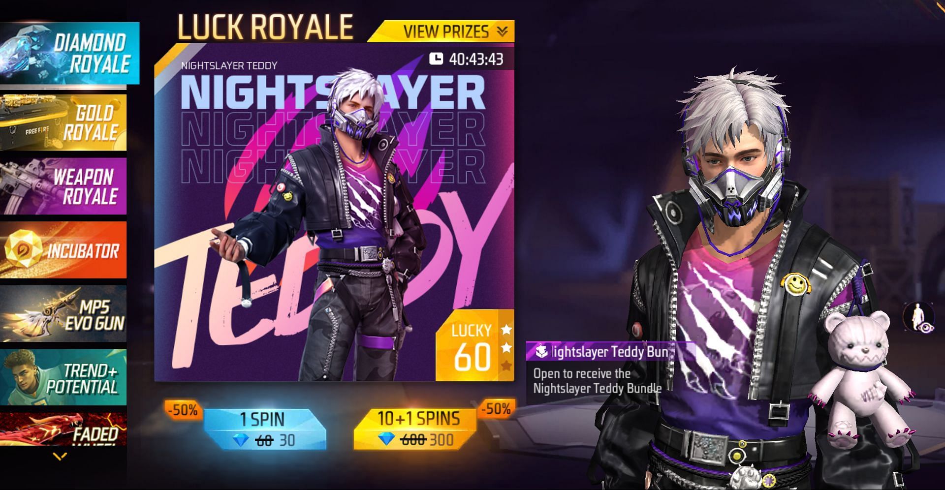 Diamond Royale is now having a 50% off - Garena Free Fire