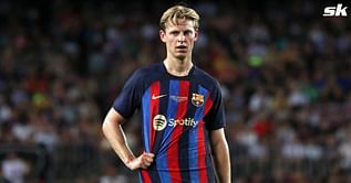 Barcelona midfielder Frenkie de Jong offers blunt response when asked about Manchester United transfer links