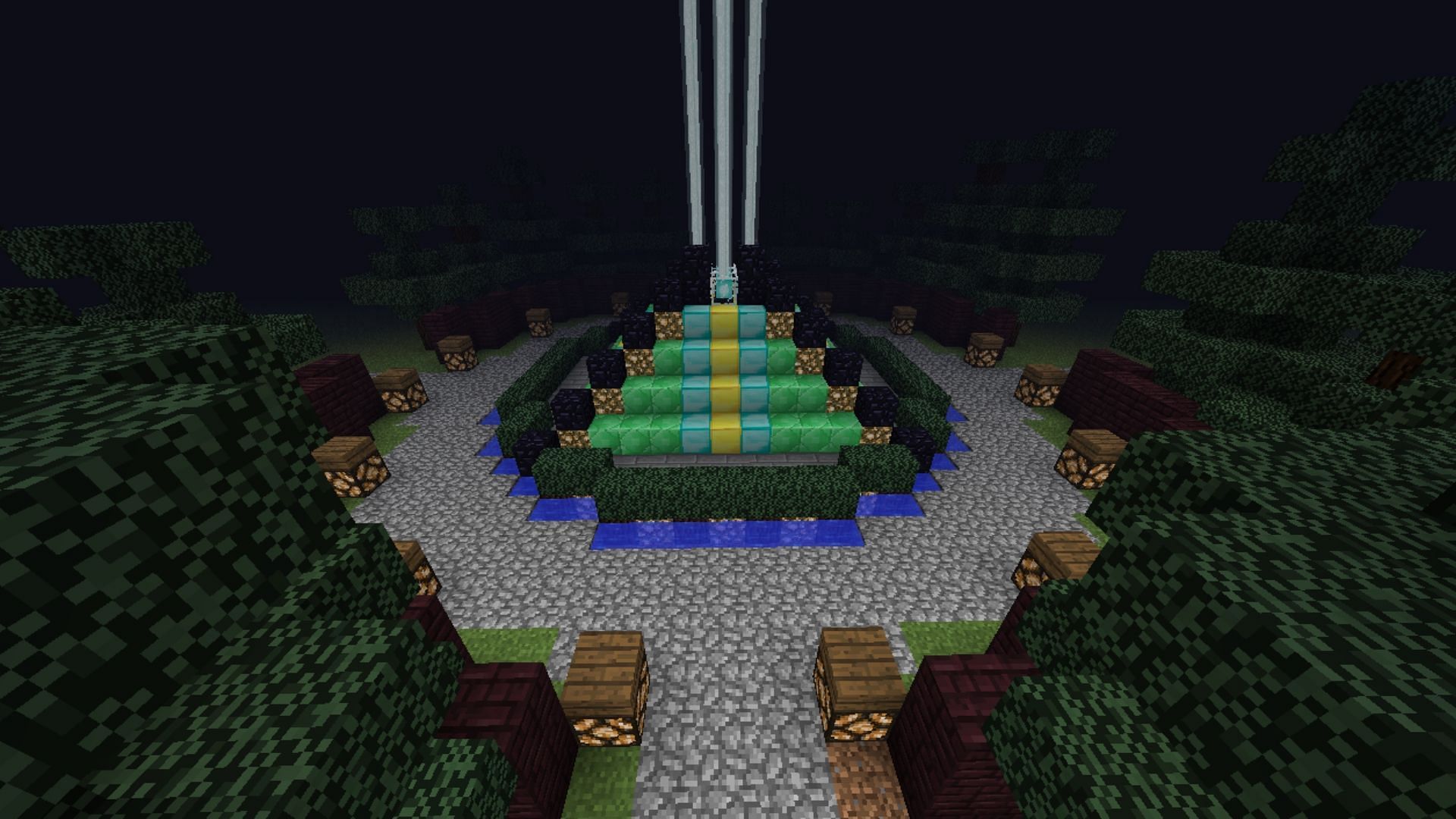Players can also add different blocks around the beacon&#039;s pyramid for decoration in Minecraft (Image via Reddit)
