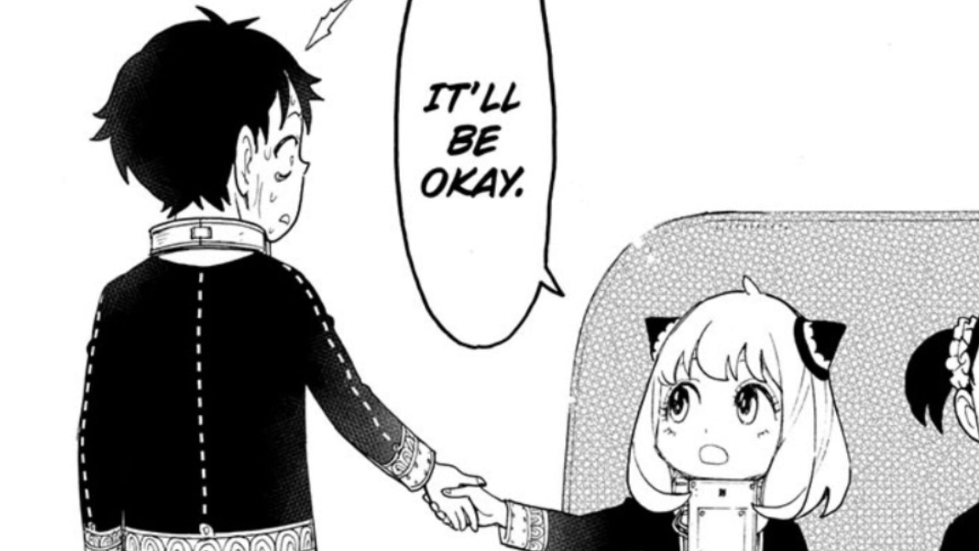 Anya reassuring Damian about the fake bombs (Image via Shueisha)