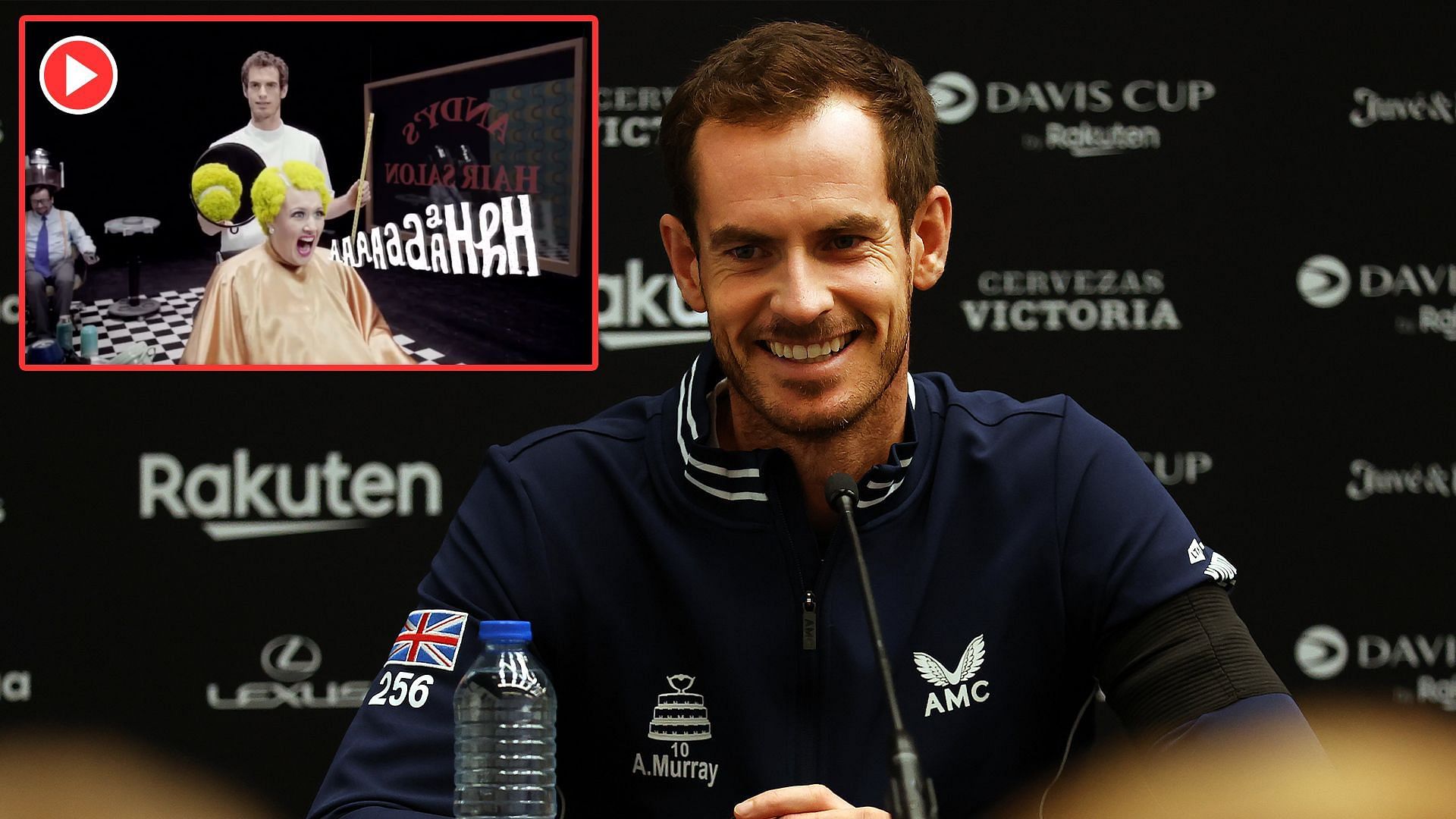 Andy Murray and a snippet of the advertisement (inset)