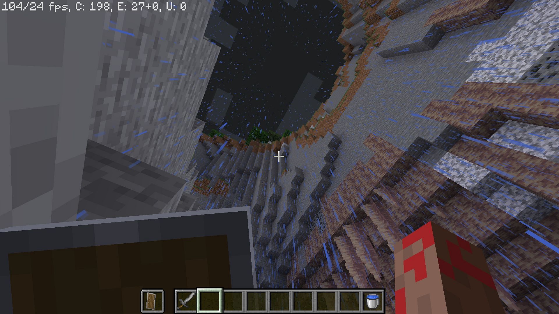 Ravines are quite dangerous as hostile mobs such as creepers can attack players (Image via Mojang)
