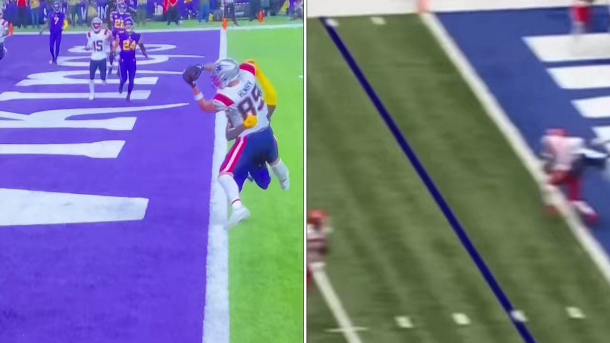 NFL officiating chief explains why Hunter Henry touchdown against Vikings  was overturned - Pats Pulpit