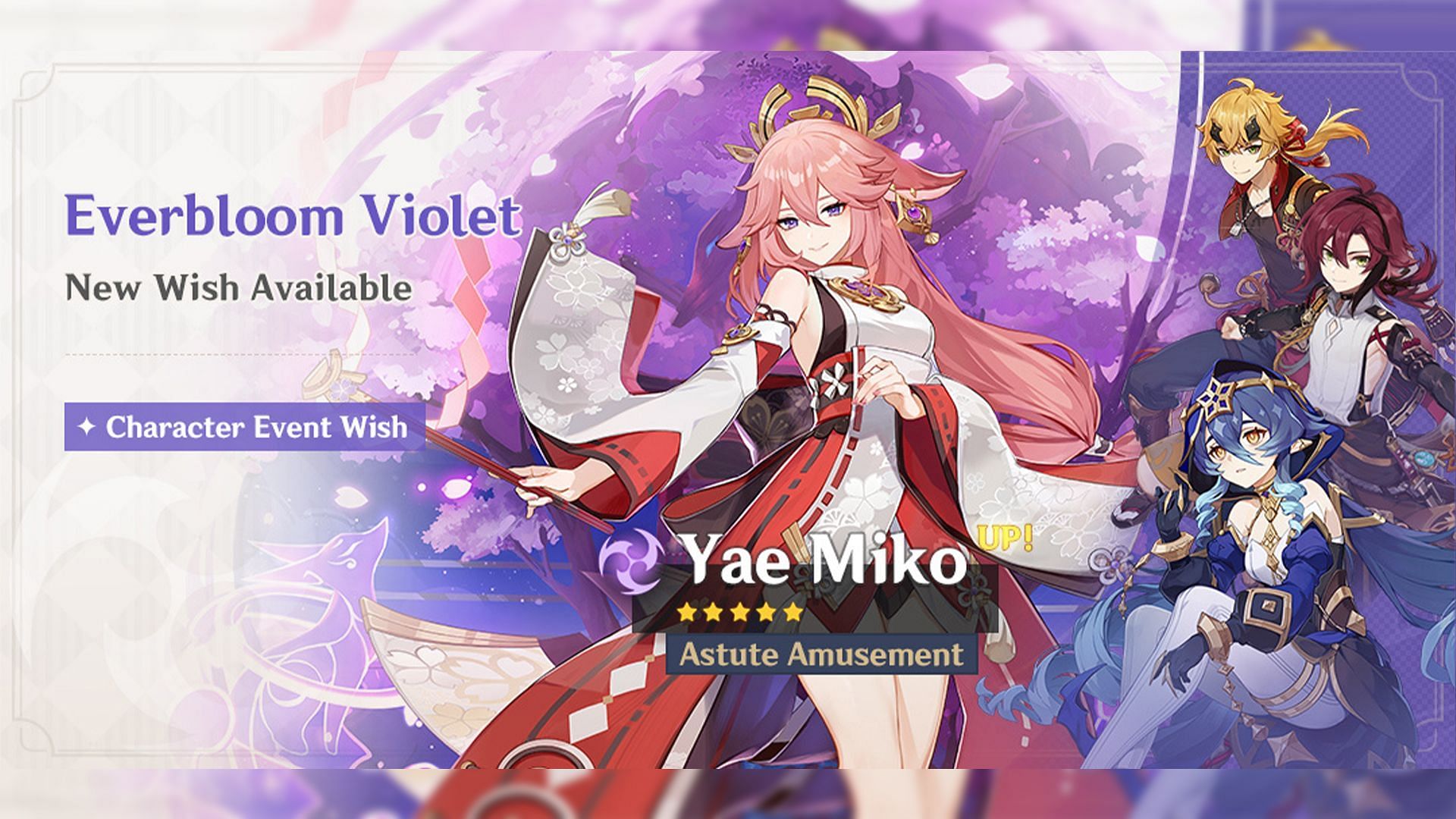 Yae Miko is one the featured character with huge drop rate boost (Image via HoYoverse)