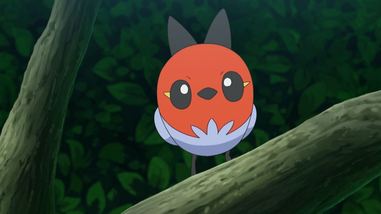 Fletchling as it appears in the anime (Image via The Pokemon Company)
