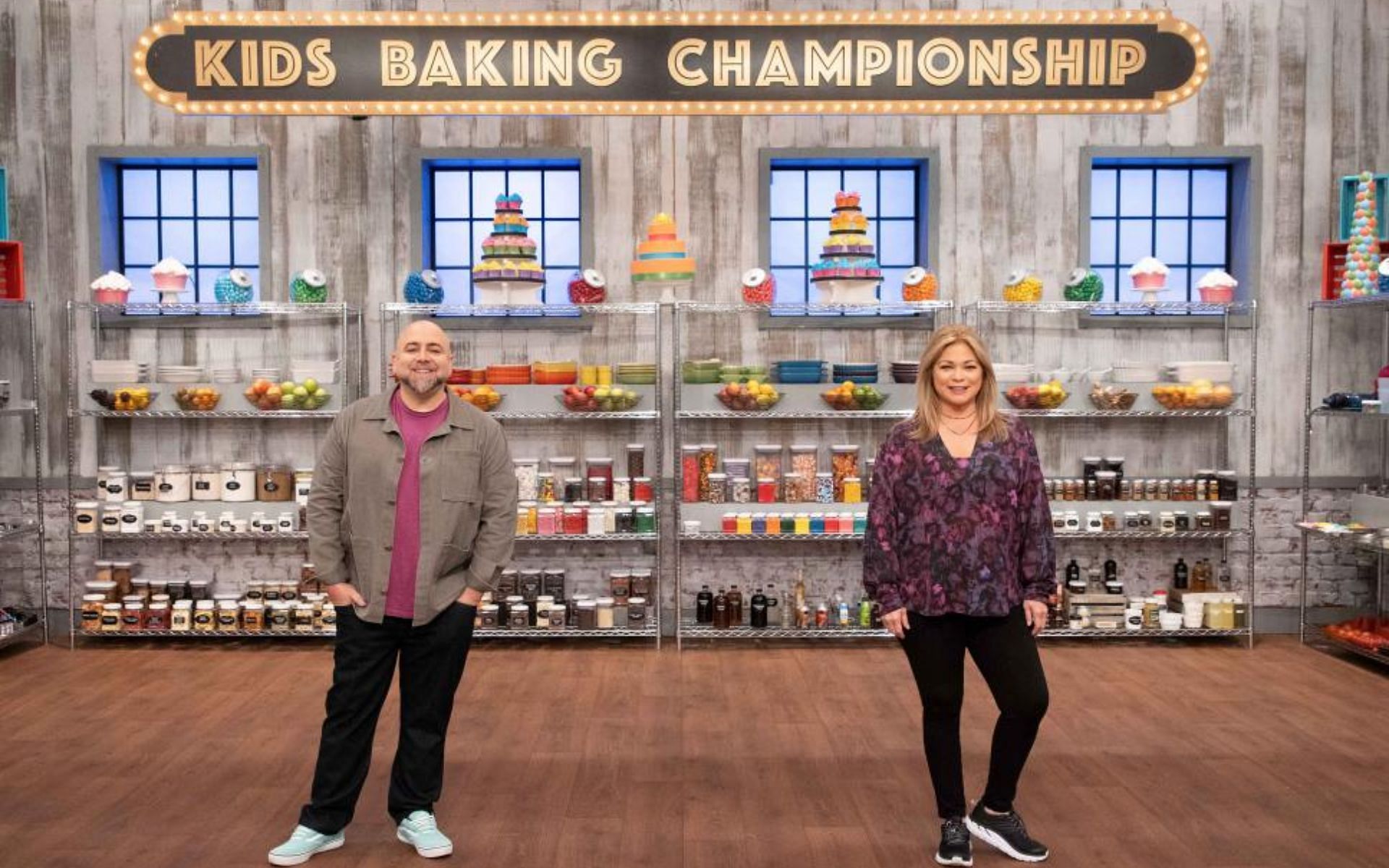 Duff Goldman and Valerie Bertinelli have been hosting Kids Baking Championship for the past 10 seasons (Image via Rob Pryce/ Food Network)