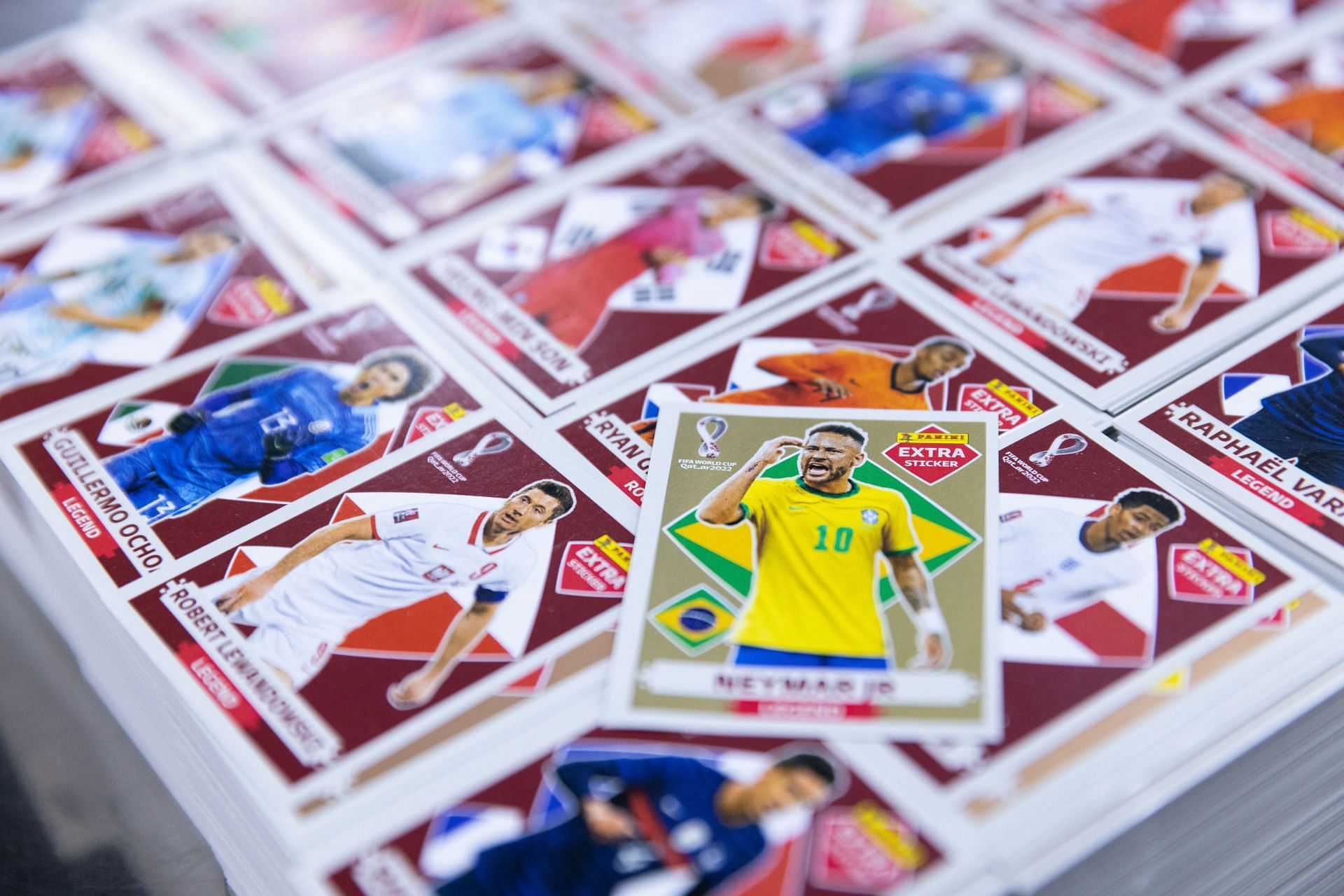 Panini Hub in Sao Paulo Distributes Football Sticker Amid World Cup Fever: PSG superstar Neymar