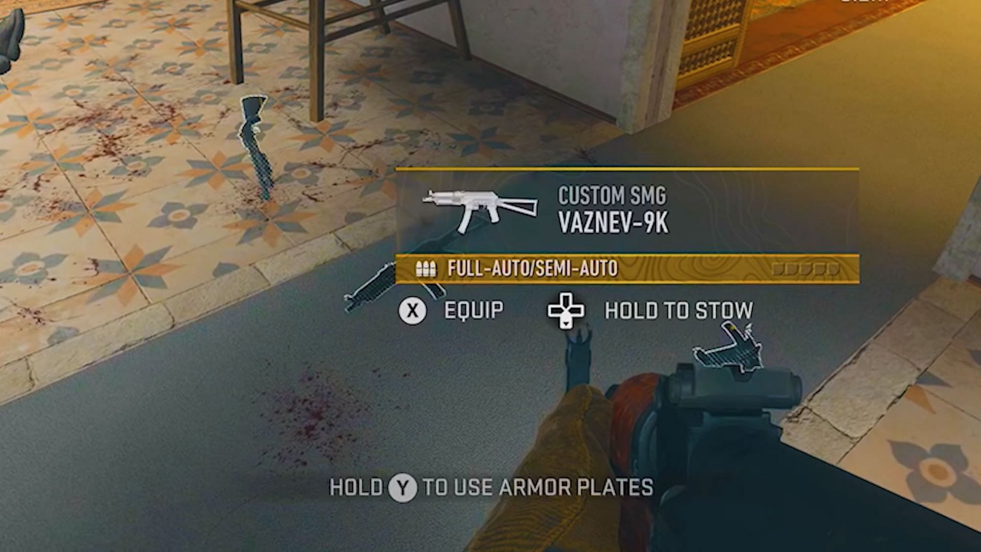 A golden weapon dropped by an AI (Image via Activision)