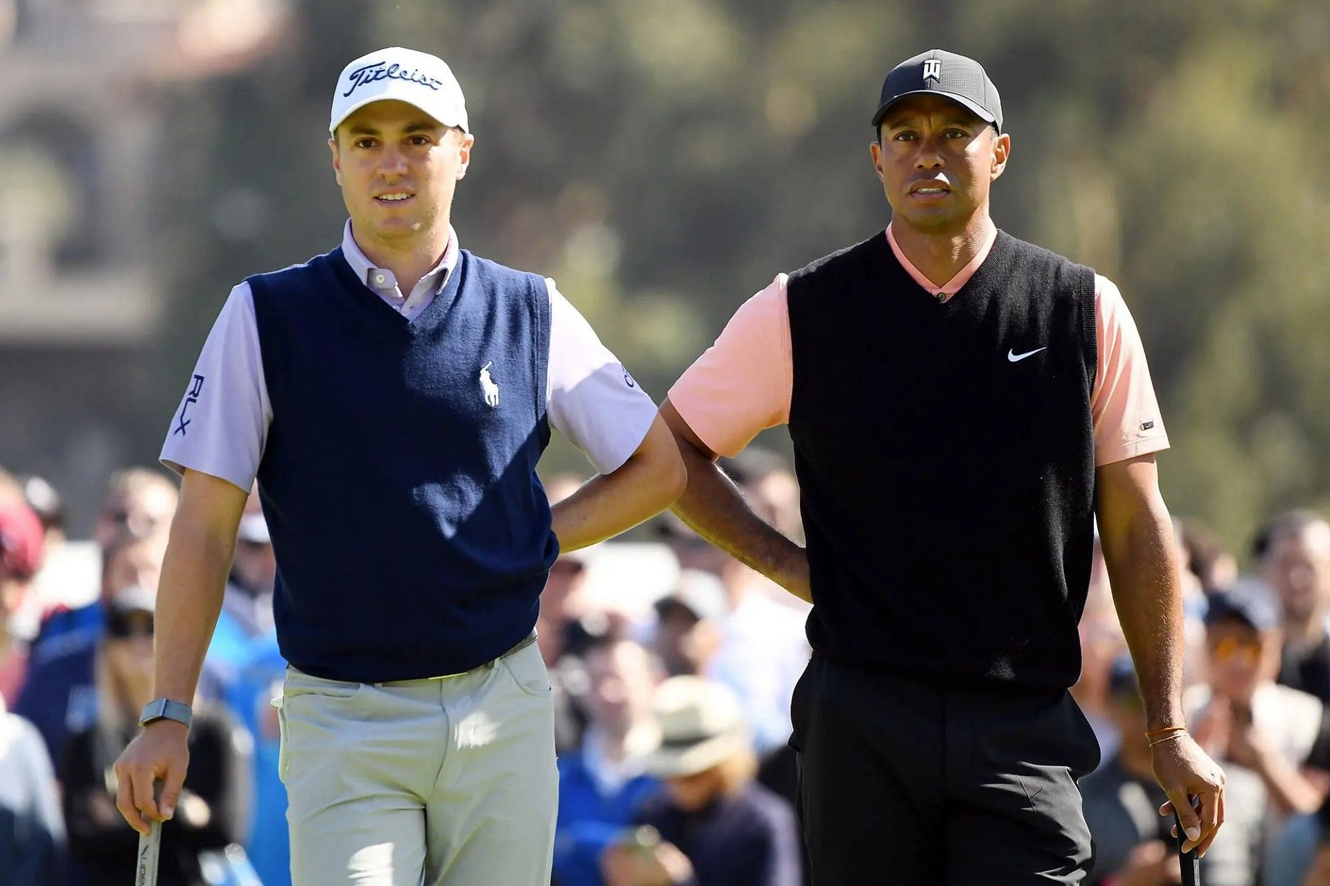 iger woods and Justin Thomas (image via: Getty)
