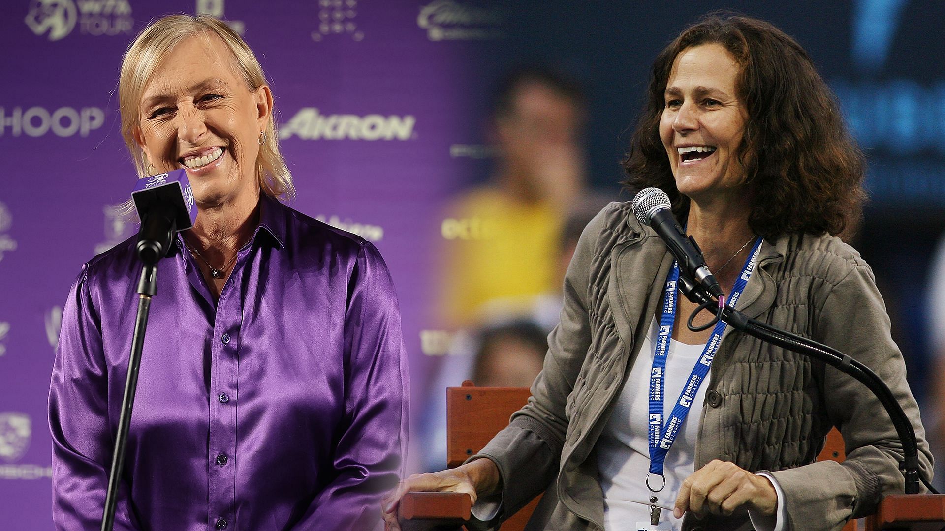 Martina Navratilova (L) and Pam Shriver 