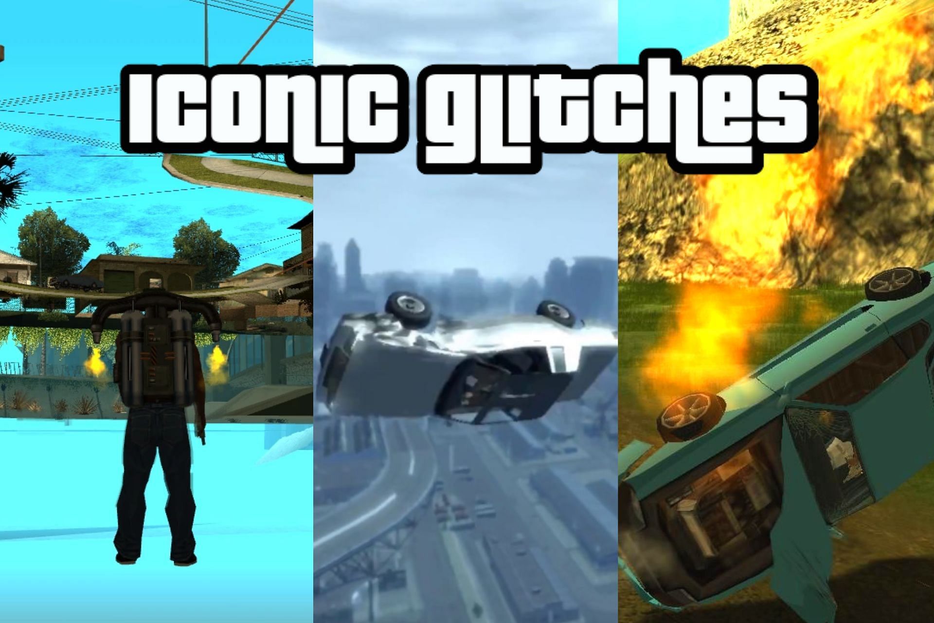 GTA gamers can try out these iconic glitches when they are bored (Image via Sportskeeda)