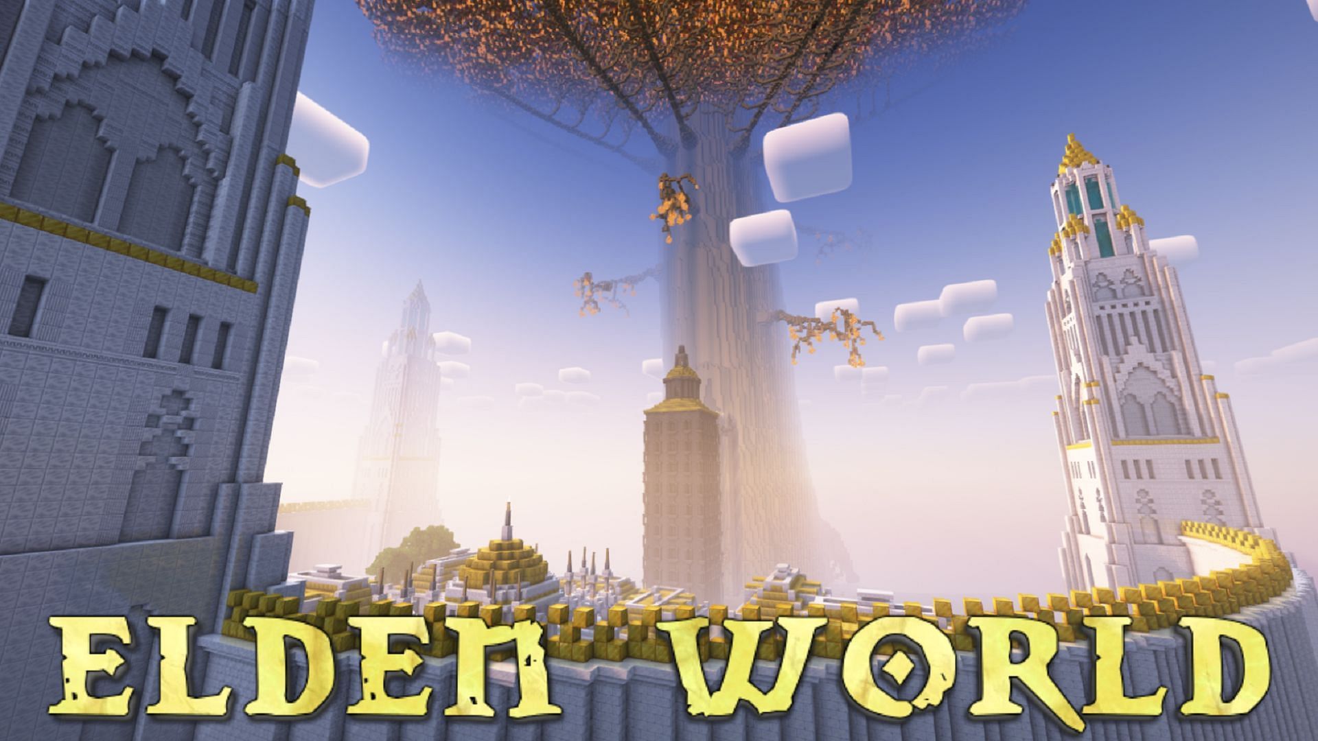 Elden World contains much of the epic grandeur of the game that it shares a name with (Image via LGSC Team/Minecraft Maps)