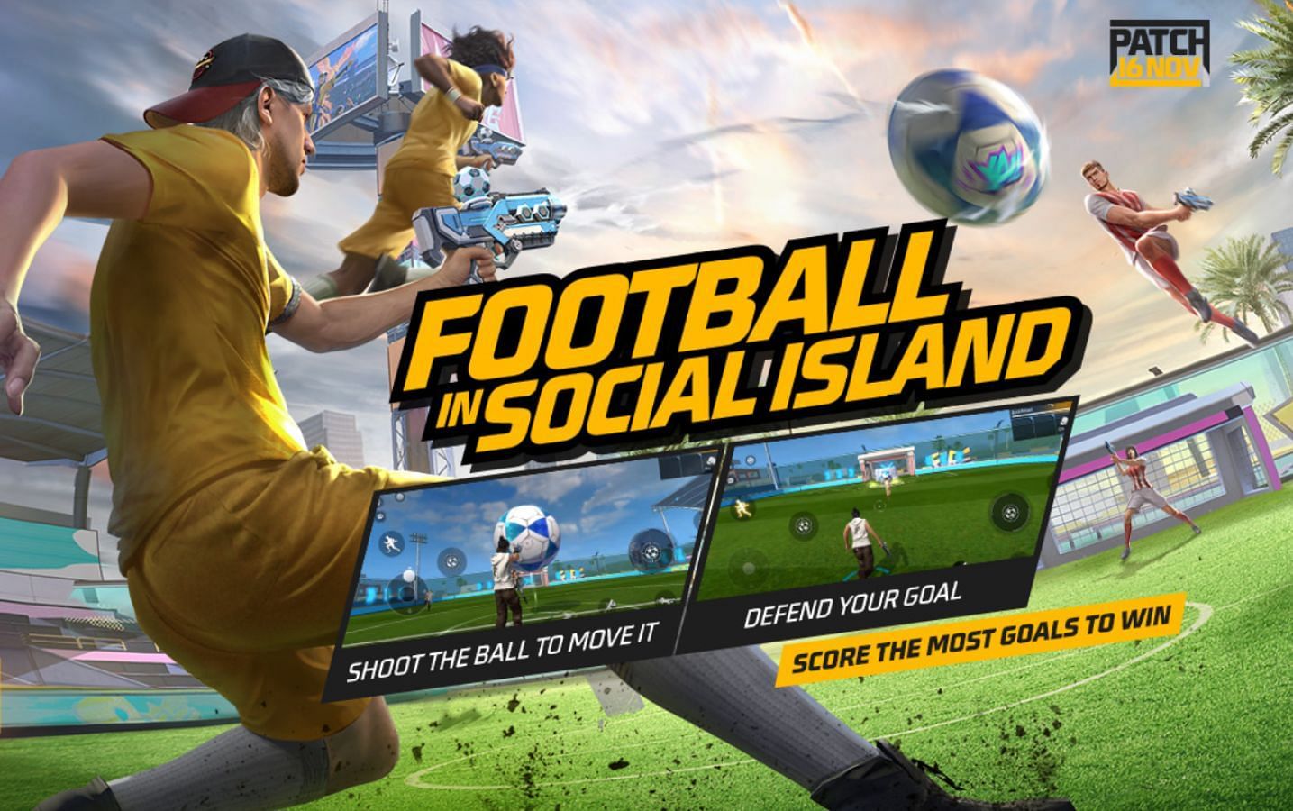 A football-themed Social Island mode (Image via Garena)