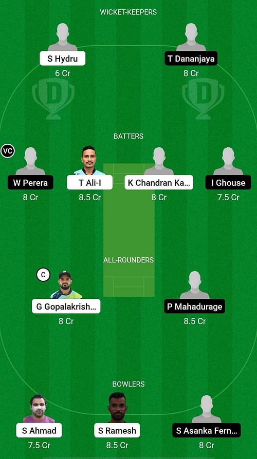 COL vs SRL Dream11 Prediction - CBFS T10 League