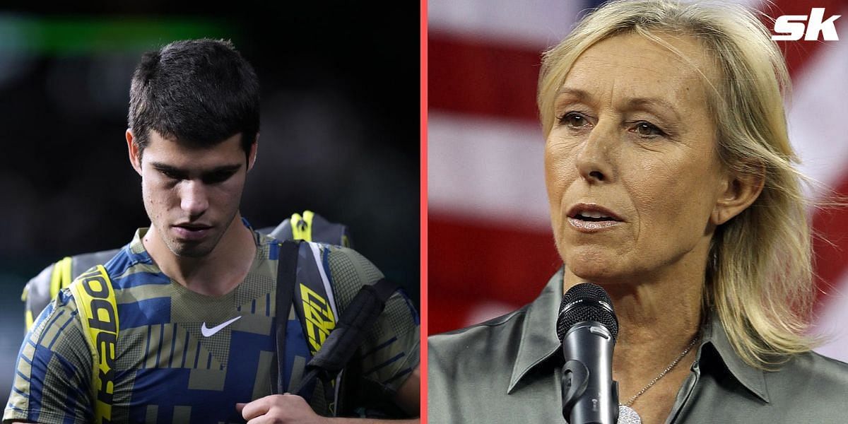 Martina Navratilova reacts to Carlos Alcaraz