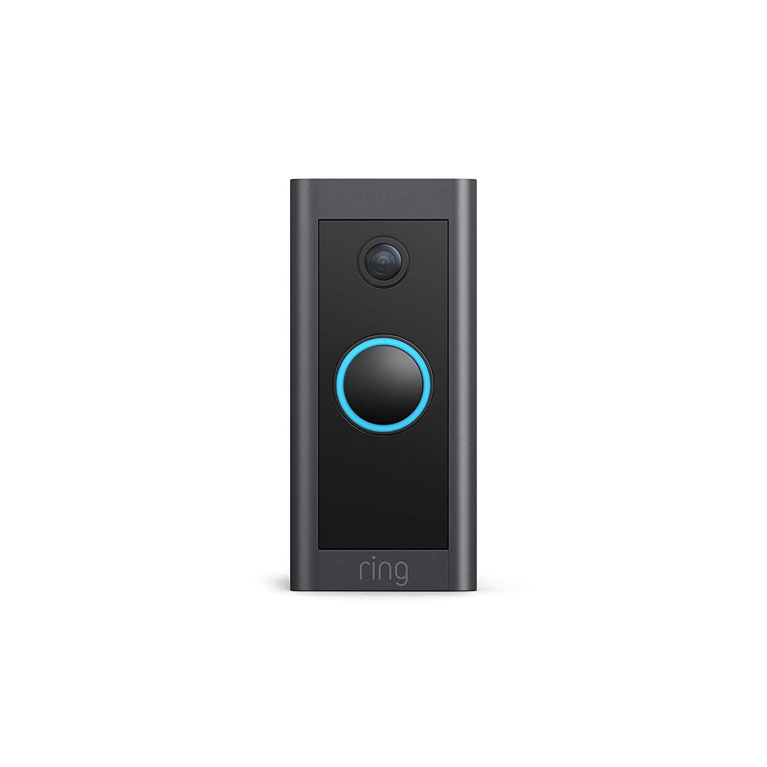 The wired Ring video doorbell (Image via Amazon)