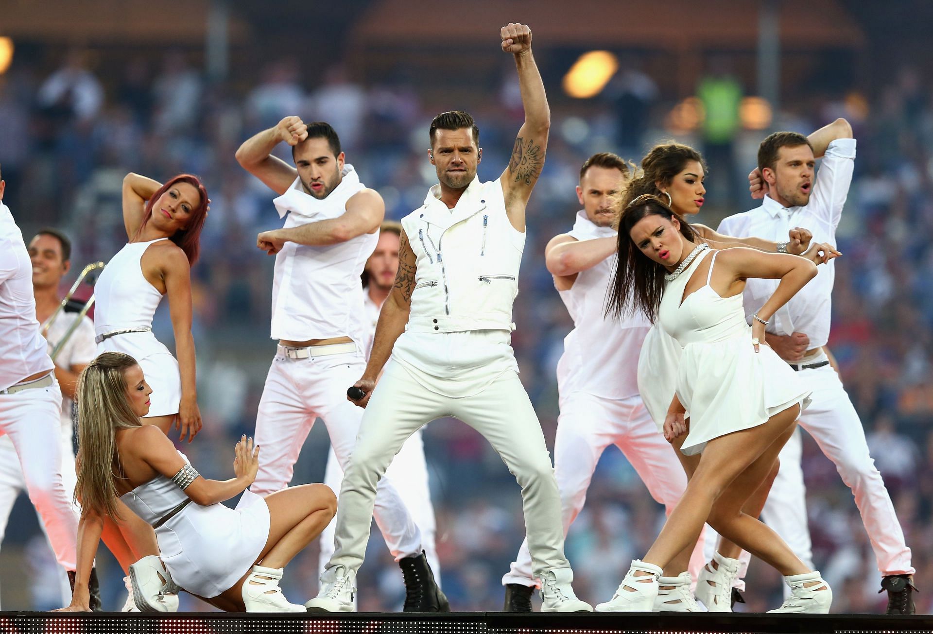 Ricky Martin performing at the 2013 NRL Grand Final - Roosters v Sea Eagles