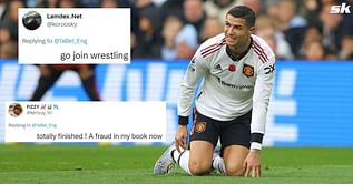 “Go join wrestling”, “Fraud in my book now!” – Fans react to unbelievable stat about Cristiano Ronaldo amid Manchester United struggles this season