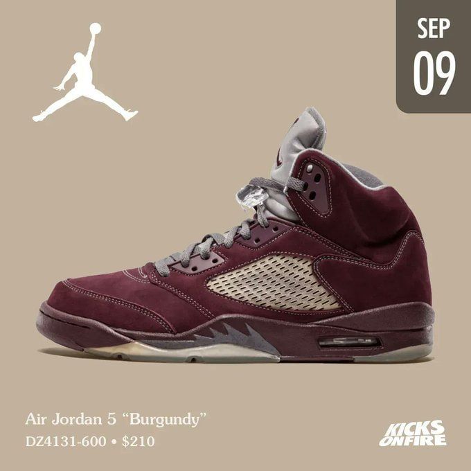 air jordan 5 burgundy