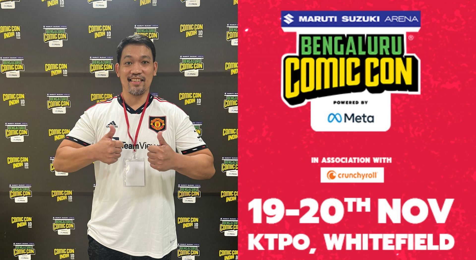 In conversation with DC Comics artist Raymund Bermudez at Comic Con Bangalore (Image via Sportskeeda and Comic Con India)