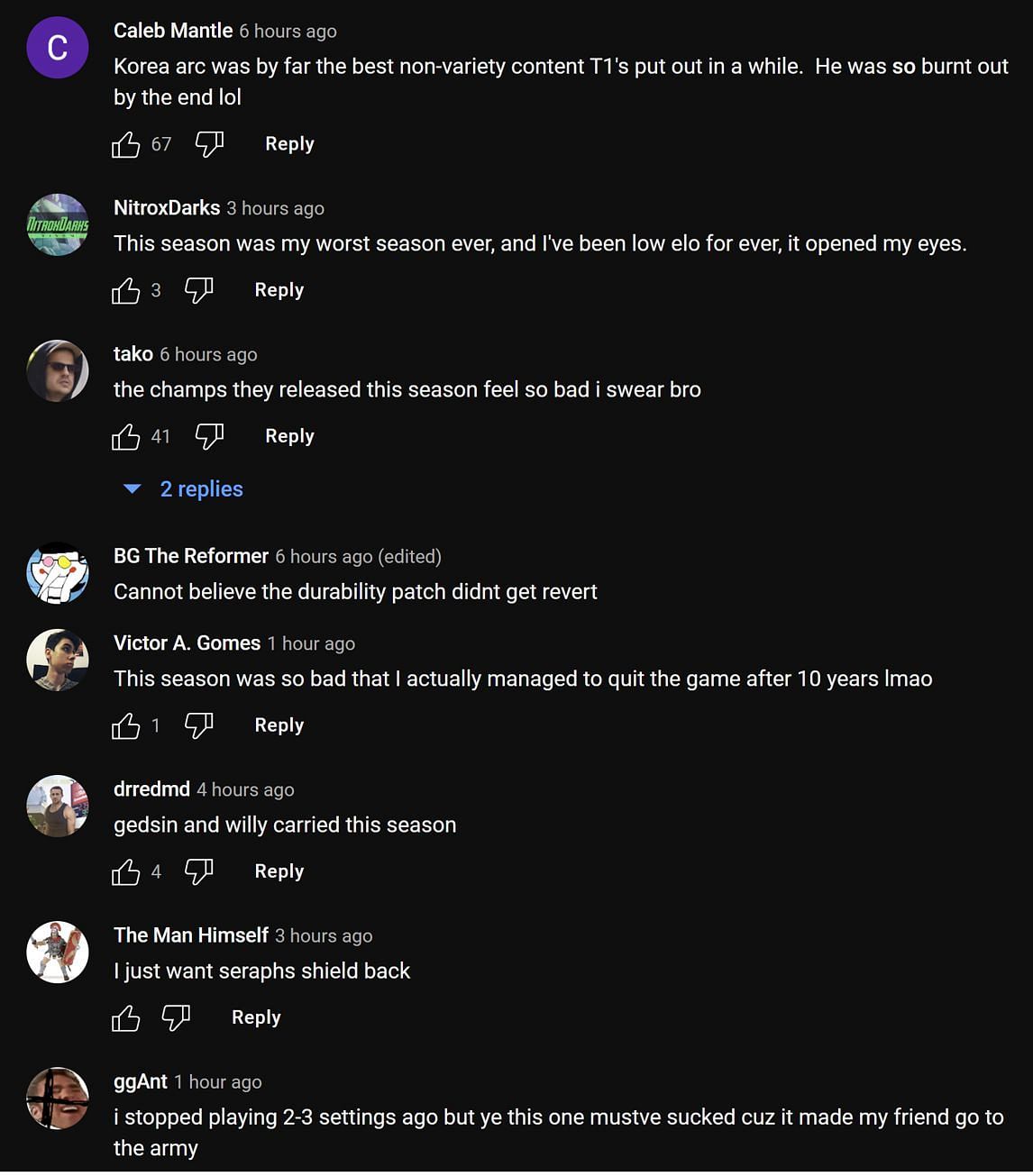 Fans in the YouTube comments section react to the streamer&#039;s review (Image via Daily Tyler1 Clips/YouTube)