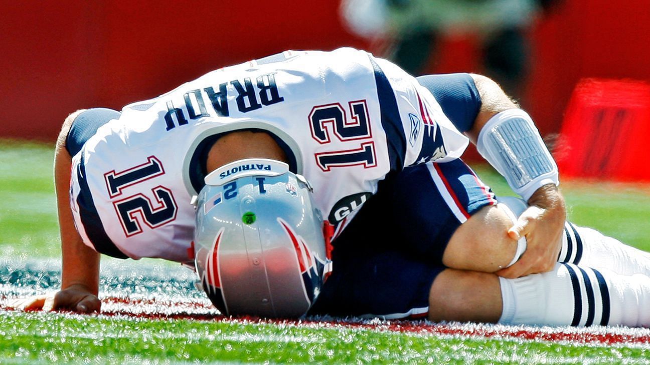 Tom Brady suffered serious knee damage while playing for the New England Patriots in 2019