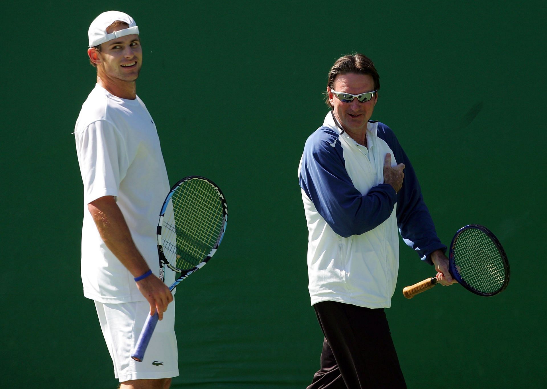 Andy Roddick and Jimmy Connors at the 2007 Australian Open - Day 10.