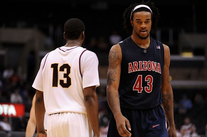 Which college did James Harden go to and how did he fare there?