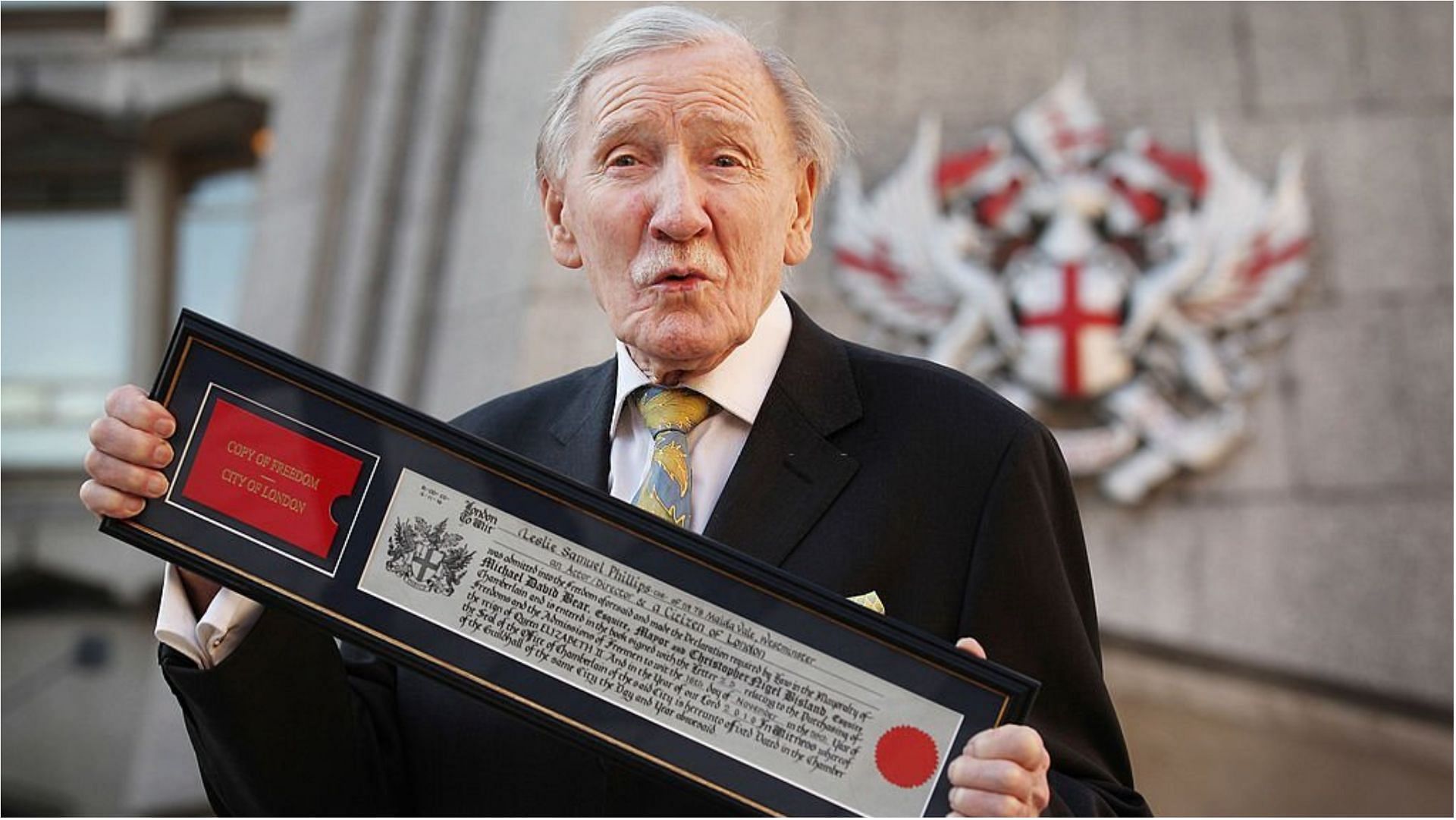 Leslie Phillips&#039; agent said that he died peacefully in his sleep (Image via Peter Macdiarmid/Getty Images)