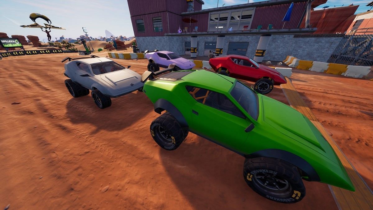 Vehicles spawn in many different places (Image via Epic Games)