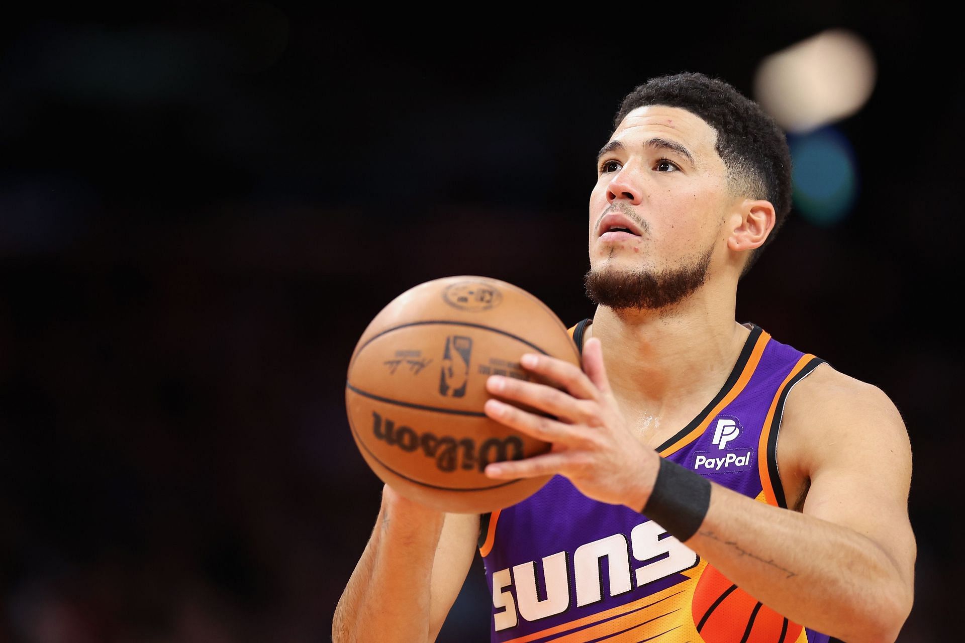 Phoenix Suns All-Star shooting guard Devin Booker in action