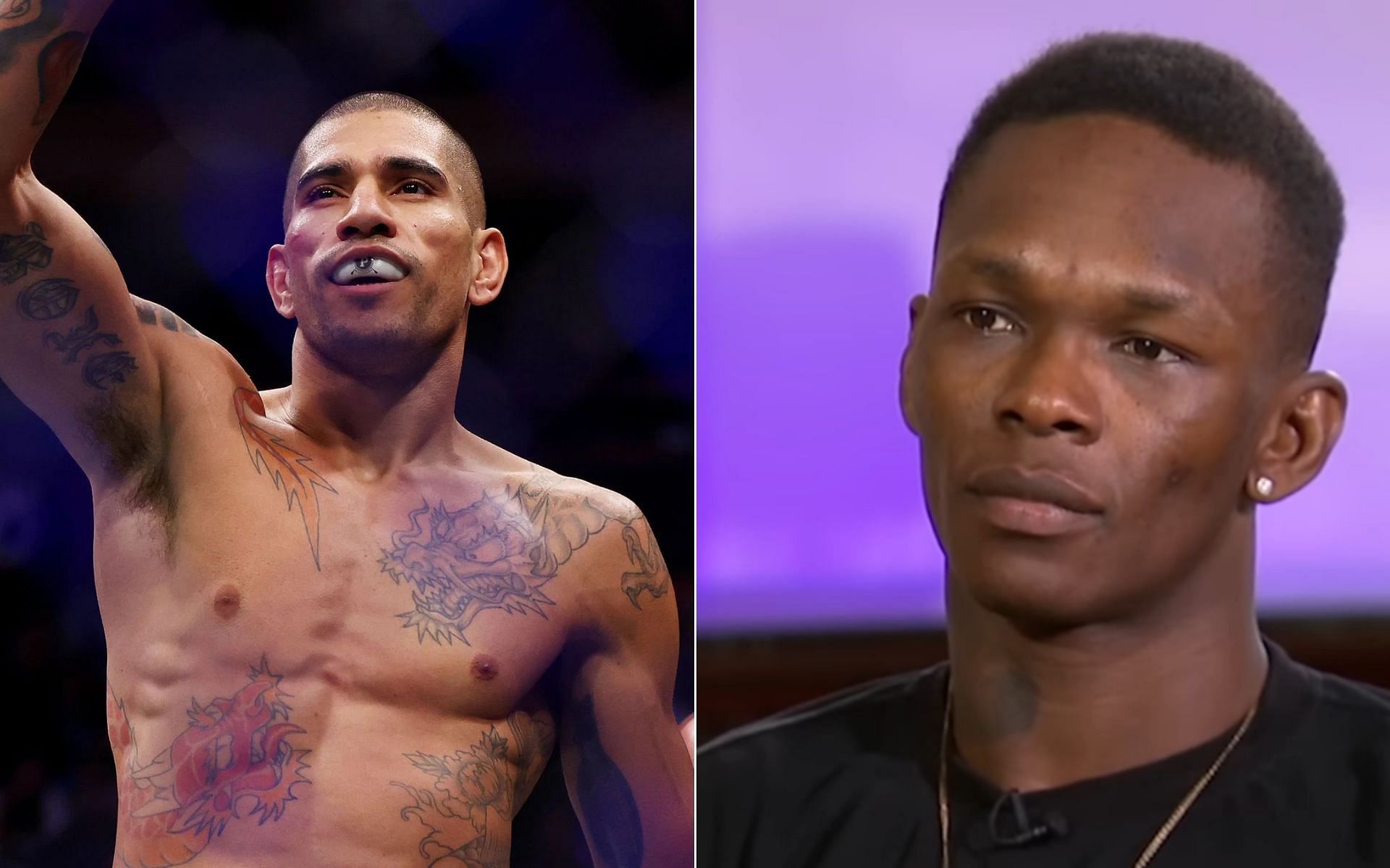 (L) Alex Pereira (R) Israel Adesanya (Photo credit: ESPN MMA - YouTube) 