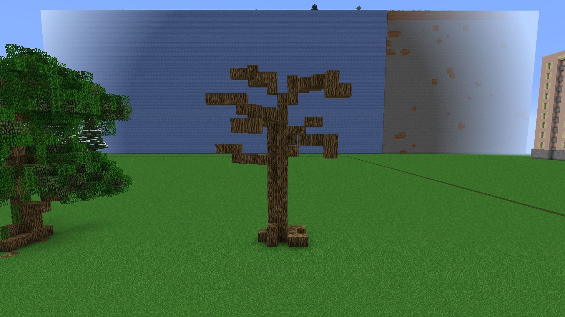 This tree has seen better days but would surely fit well in a few biomes (Image via MrWizz/Planet Minecraft)