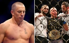 On this day in 2017, Georges St-Pierre won the UFC Middleweight title by choking out Michael Bisping