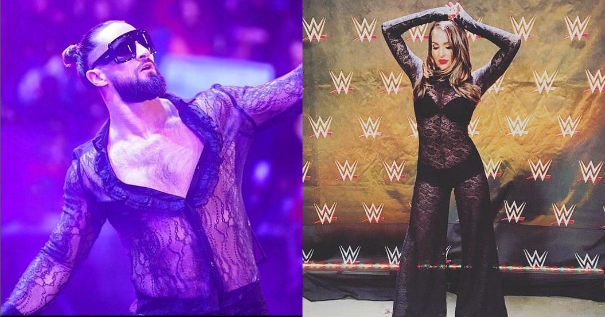 Seth Rollins and former WWE Divas Champion Nikki Bella.