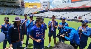 [WATCH] “Dekh ke, camera idhar hai” - Debutant Umran Malik nearly collides with the cameraman