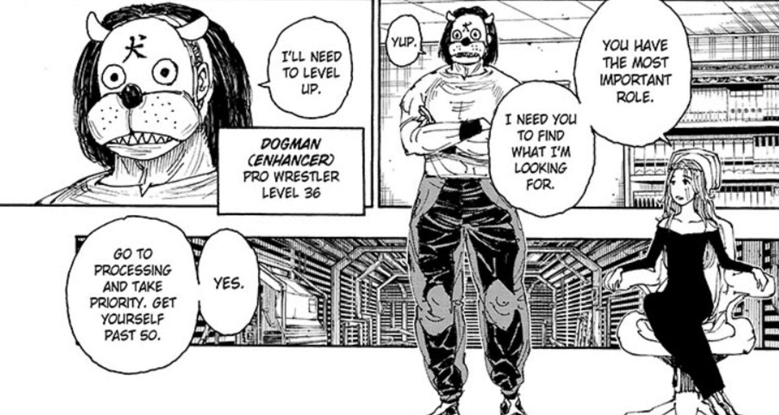 Morena Prudo instructs Dogman (Image via Shueisha)