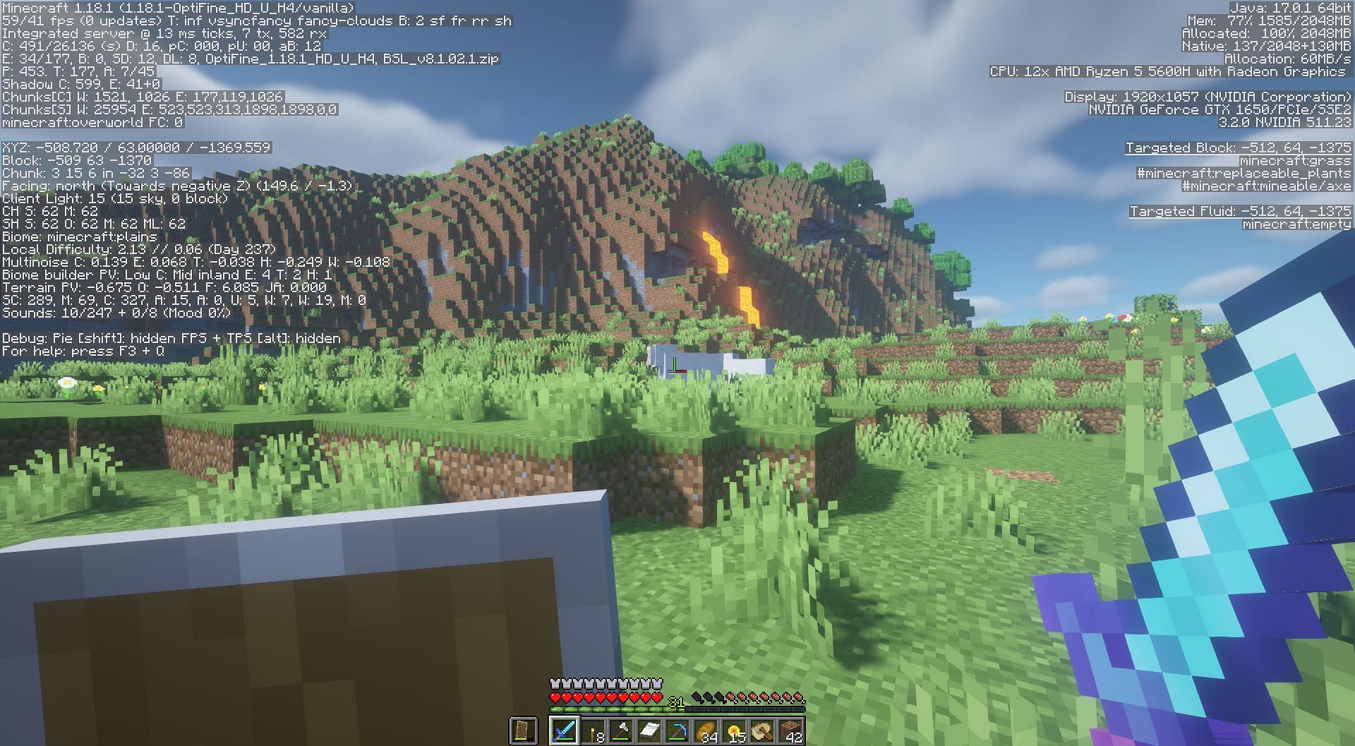 The F3 debug screen is extremely useful to players since it show several information of Minecraft (Image via Mojang)