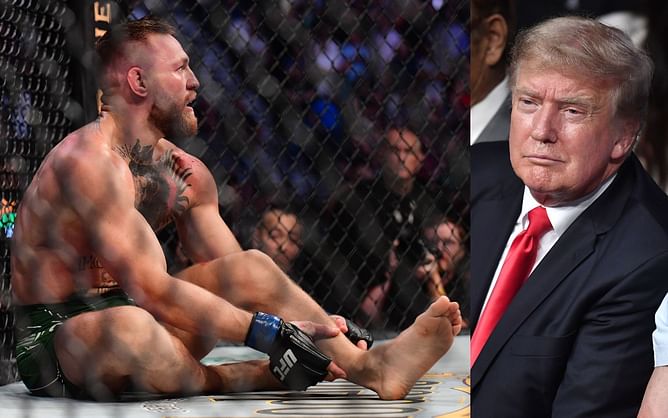 Donald Trump completely unfazed by Conor McGregor snapping his leg in trilogy fight against Dustin Poirier has fans stunned – "Even that robot Zuckerberg shows some emotion"