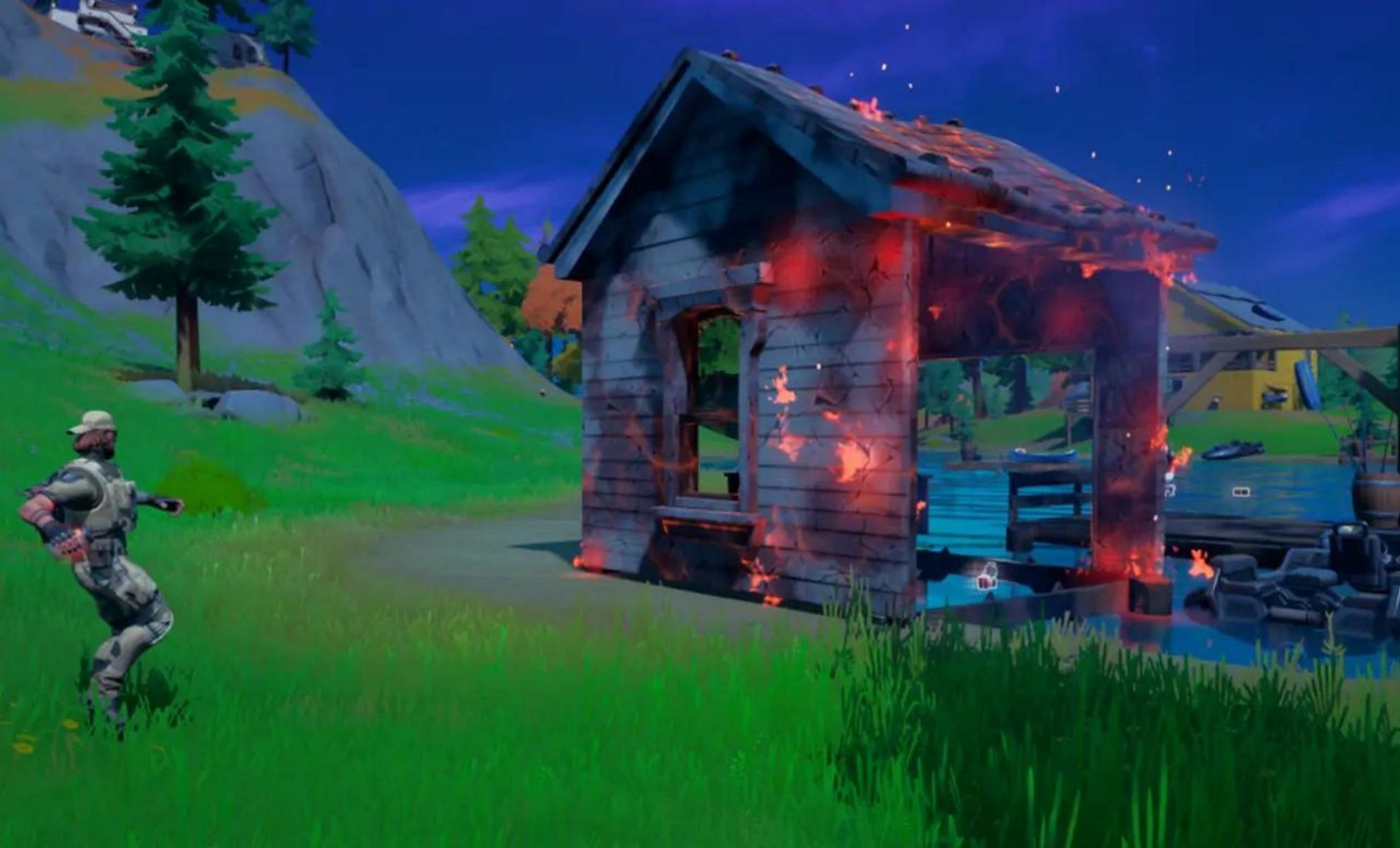 Fireflies will ignite structures (Image via Epic Games)