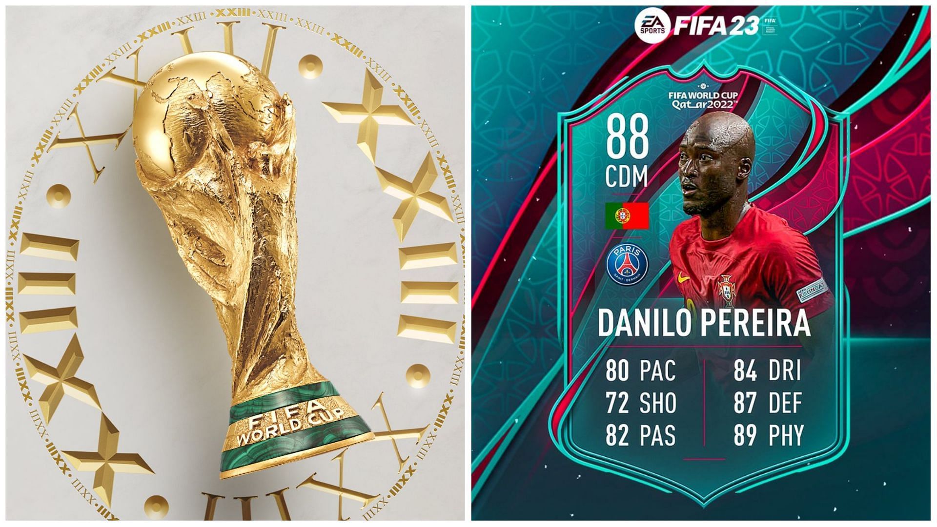 Danilo Pereira will receive a special card in FIFA 23 (Images via FIFA and Twitter/FUT Sheriff)