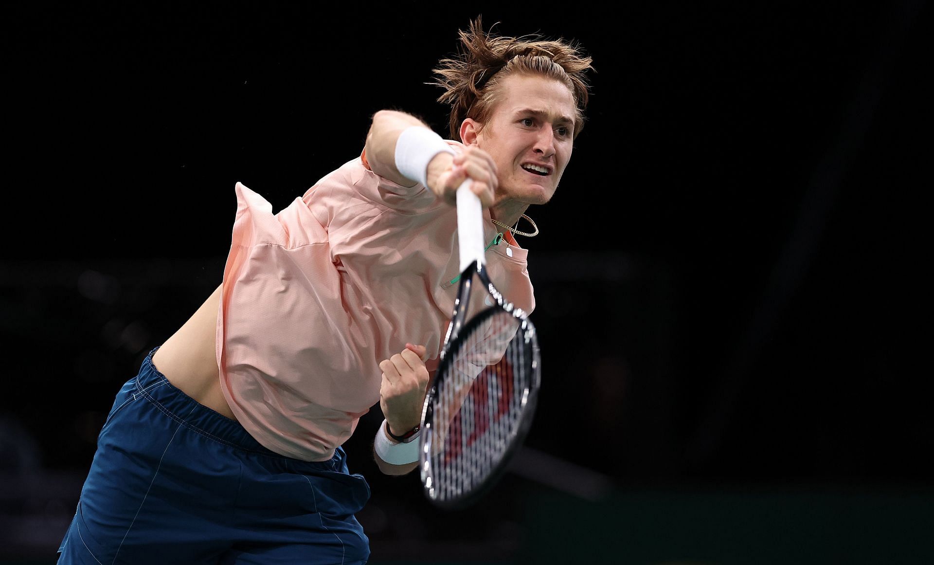 Sebastian Korda in action at the Rolex Paris Masters. (PC: Getty Images)