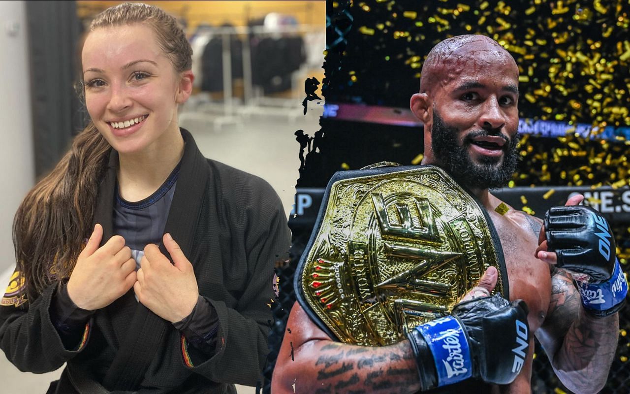 Danielle Kelly (left) and Demetrious Johnson (right). [Photos Danielle Kelly Instagram, ONE Championship]