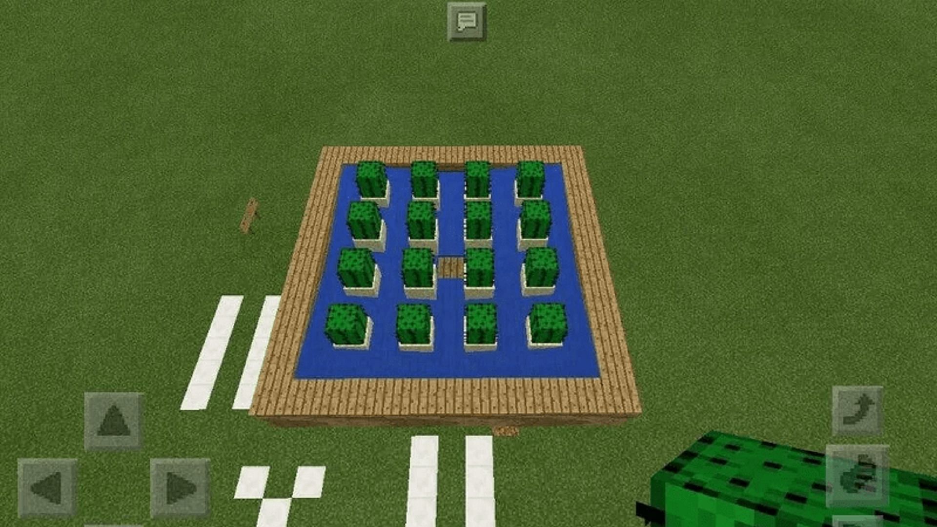 A player-made auto cactus farm in Minecraft: Pocket Edition (Image via UkBoss954/Planet Minecraft)