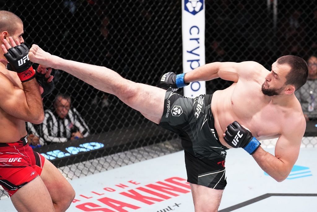 Muslim Salikhov used a flashy spinning kick to end the night of Andre Fialho