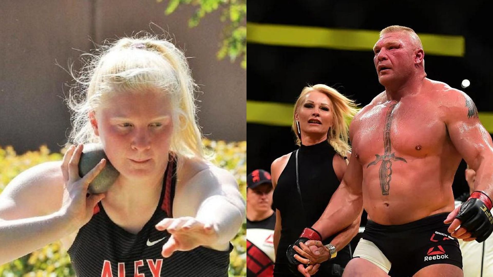 WWE stars Brock Lesnar and Sable and daughter Mya Lynn Lesnar
