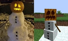 Minecraft Redditor creates a beautiful snow golem for Halloween