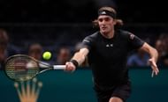 Stefanos Tsitsipas at the 2022 Paris Masters.