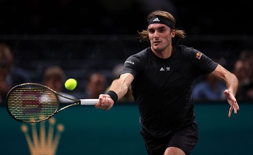 Stefanos Tsitsipas at the 2022 Paris Masters.